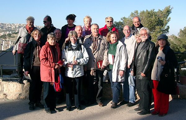 Gemeindereise Israel, Gruppe auf den Hirtenfeldern